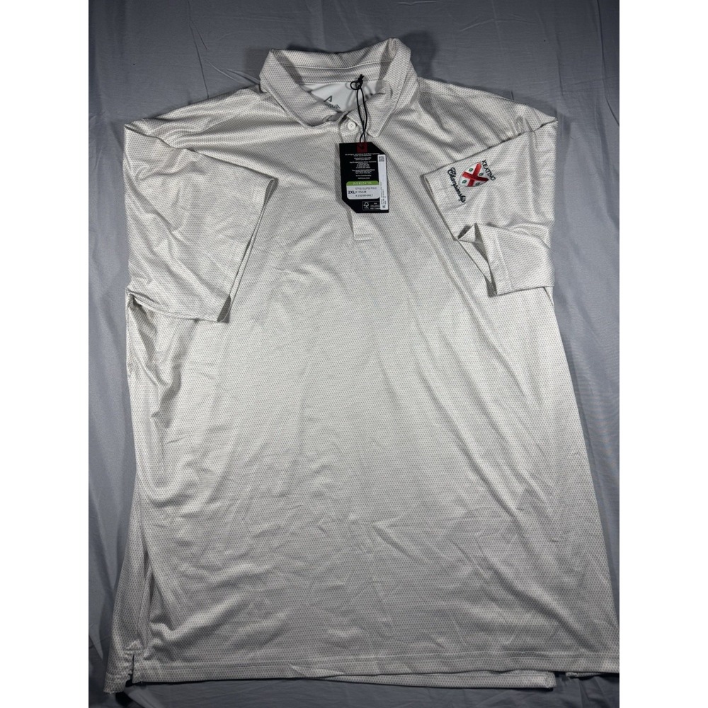 Antigua Men's Silver/Grey Short Sleeve Ellipse Golf Polo Size 2XL NWT